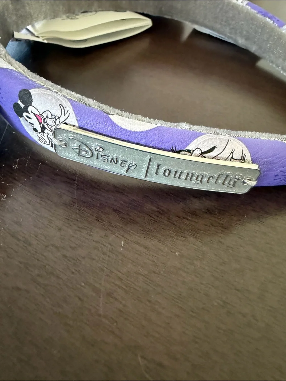 Disney Loungefly Purple 100 Year Headband with Platinum Bow